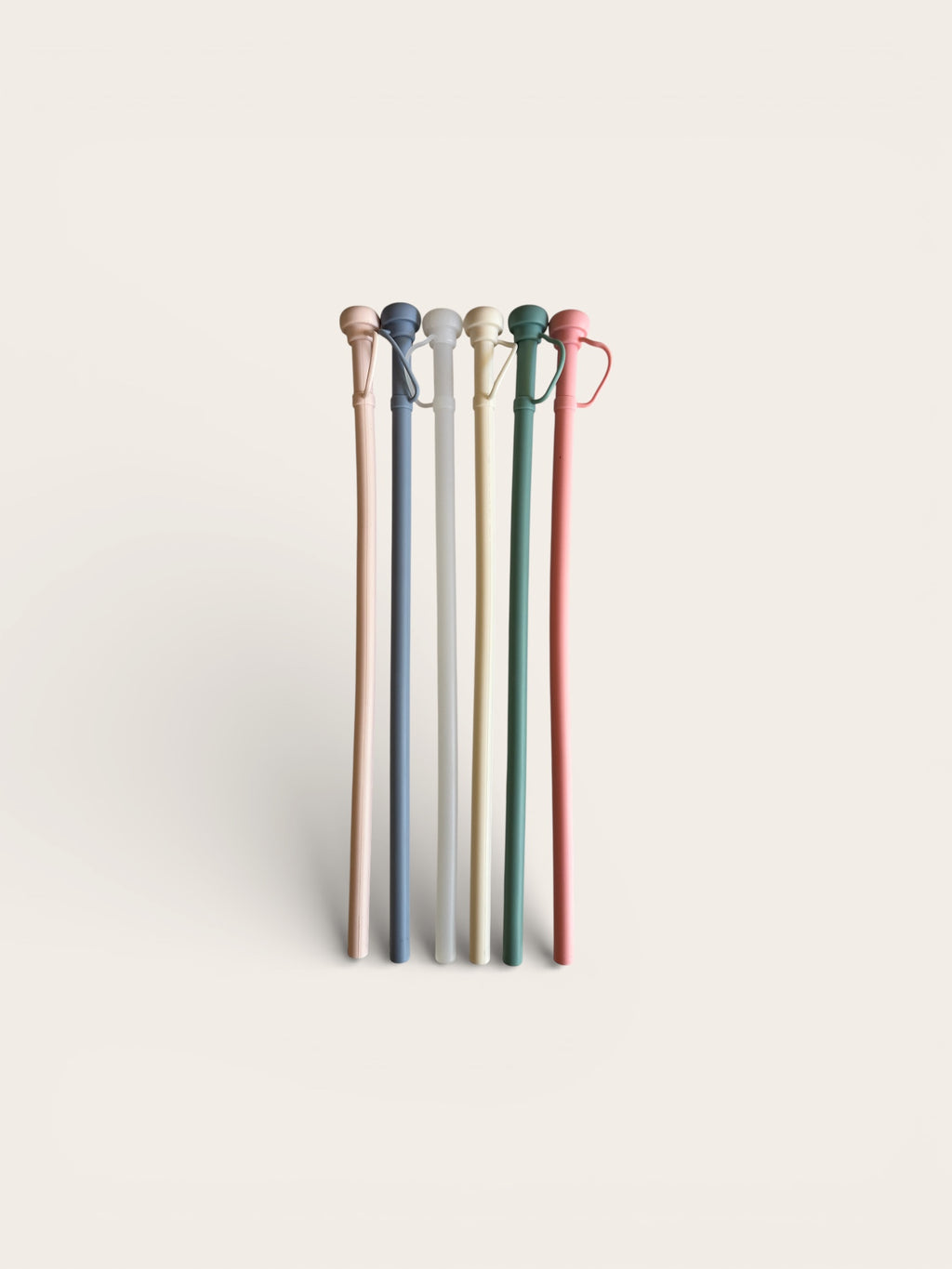 Neutral Silicone Straw Set (4 Pack)