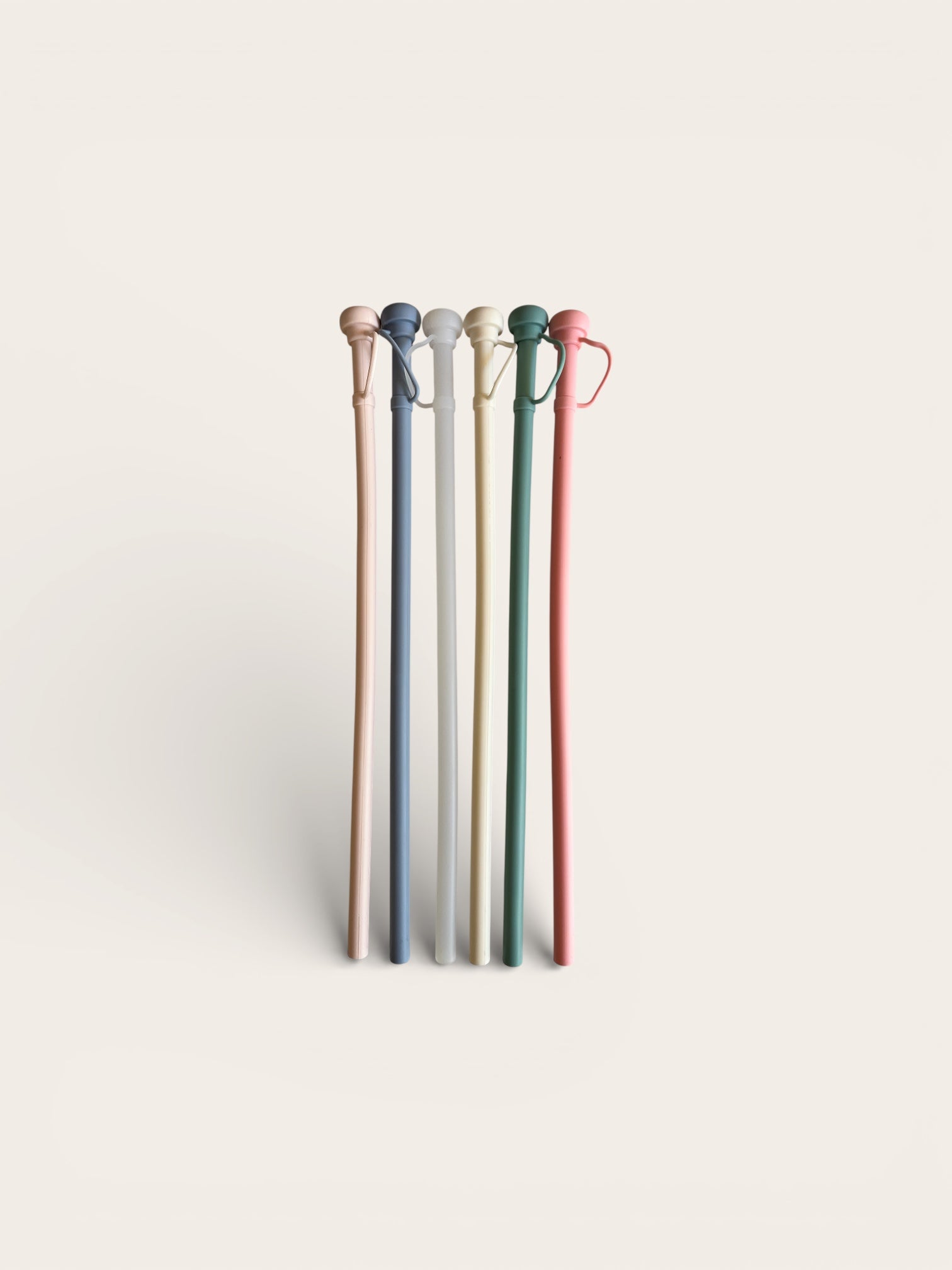 Neutral Silicone Straw Set (4 Pack)