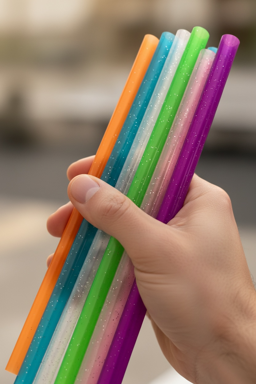 Glitter Straw Set (6 Pack)