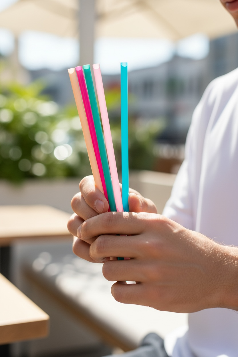 Bold Colour Straw Set (6 Pack)