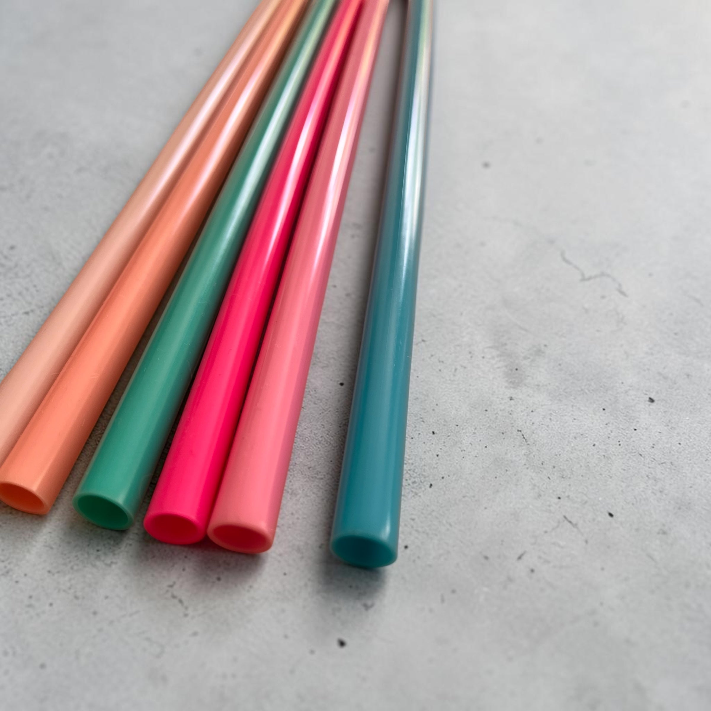 Bold Colour Straw Set (6 Pack)